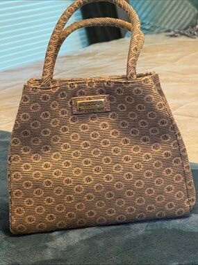 Jim Thompson Tan Patterned Top-Handle Bag